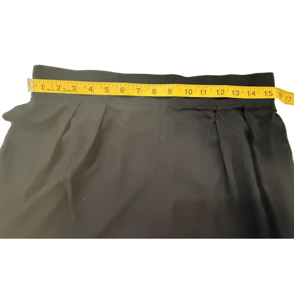Vintage Sharon Anthony Black Skort Womens Large Elastic Waist Midi Flowy USA - Picture 6 of 8